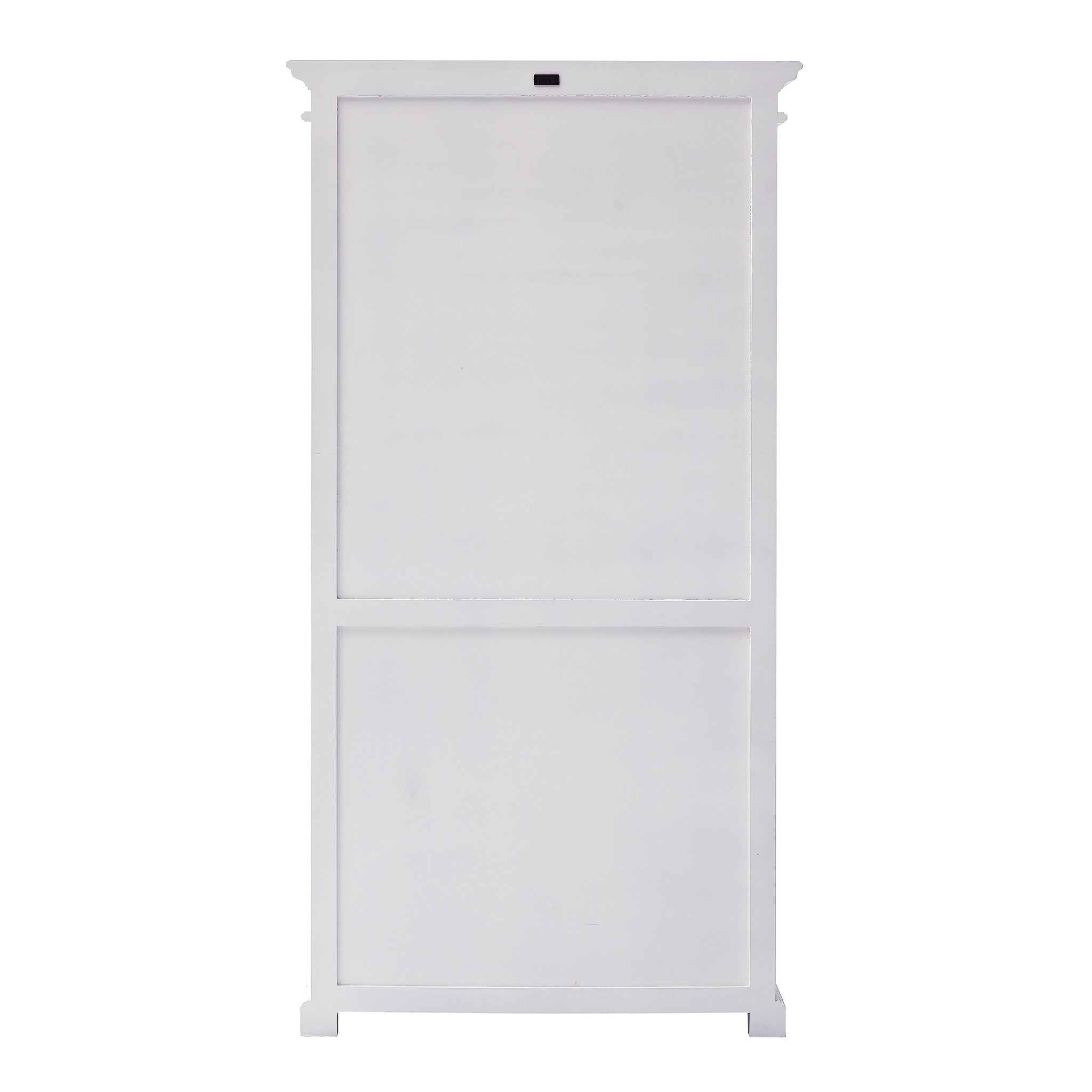 75" White Solid Wood Four Tier Bookcase