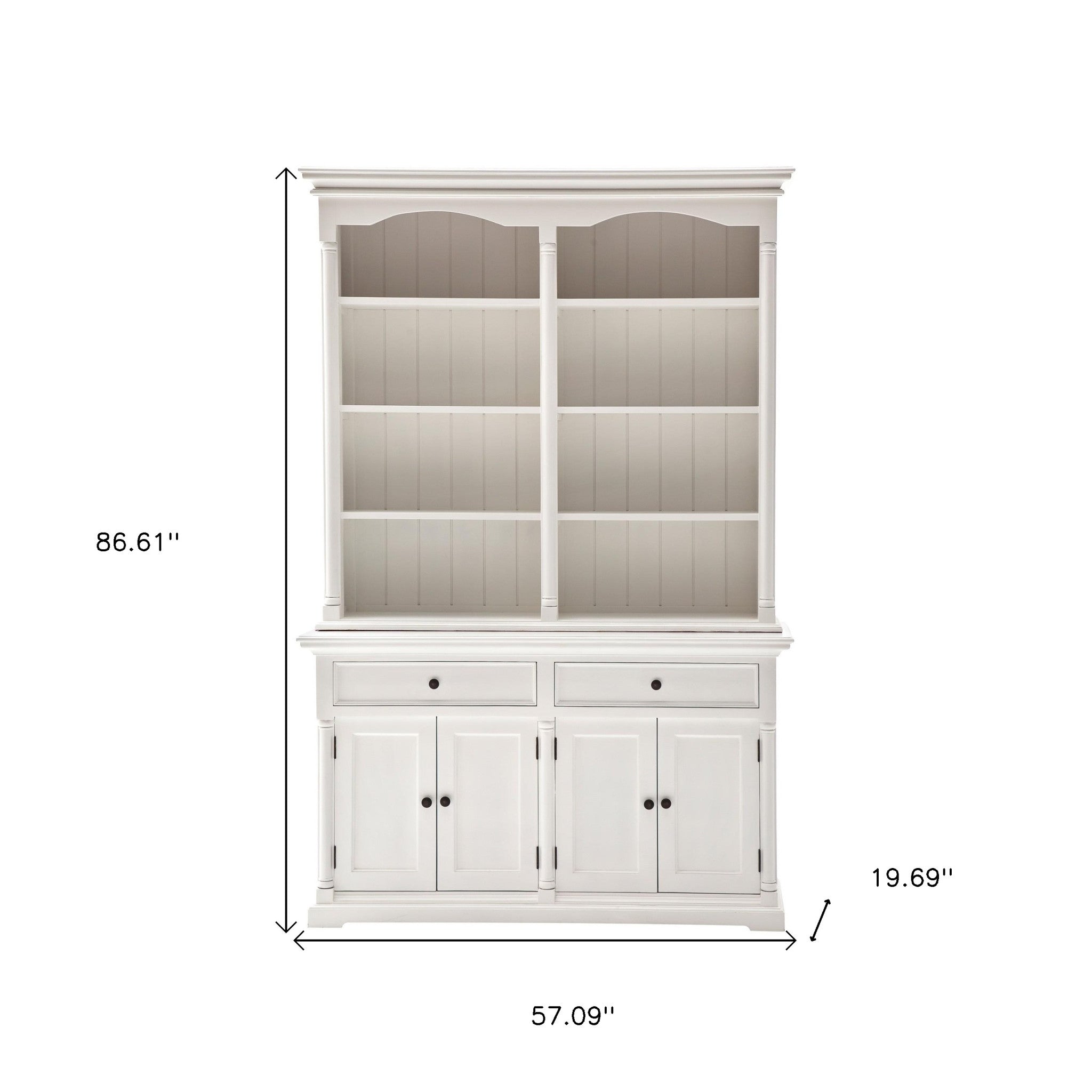 Classic White Hutch Cabinet