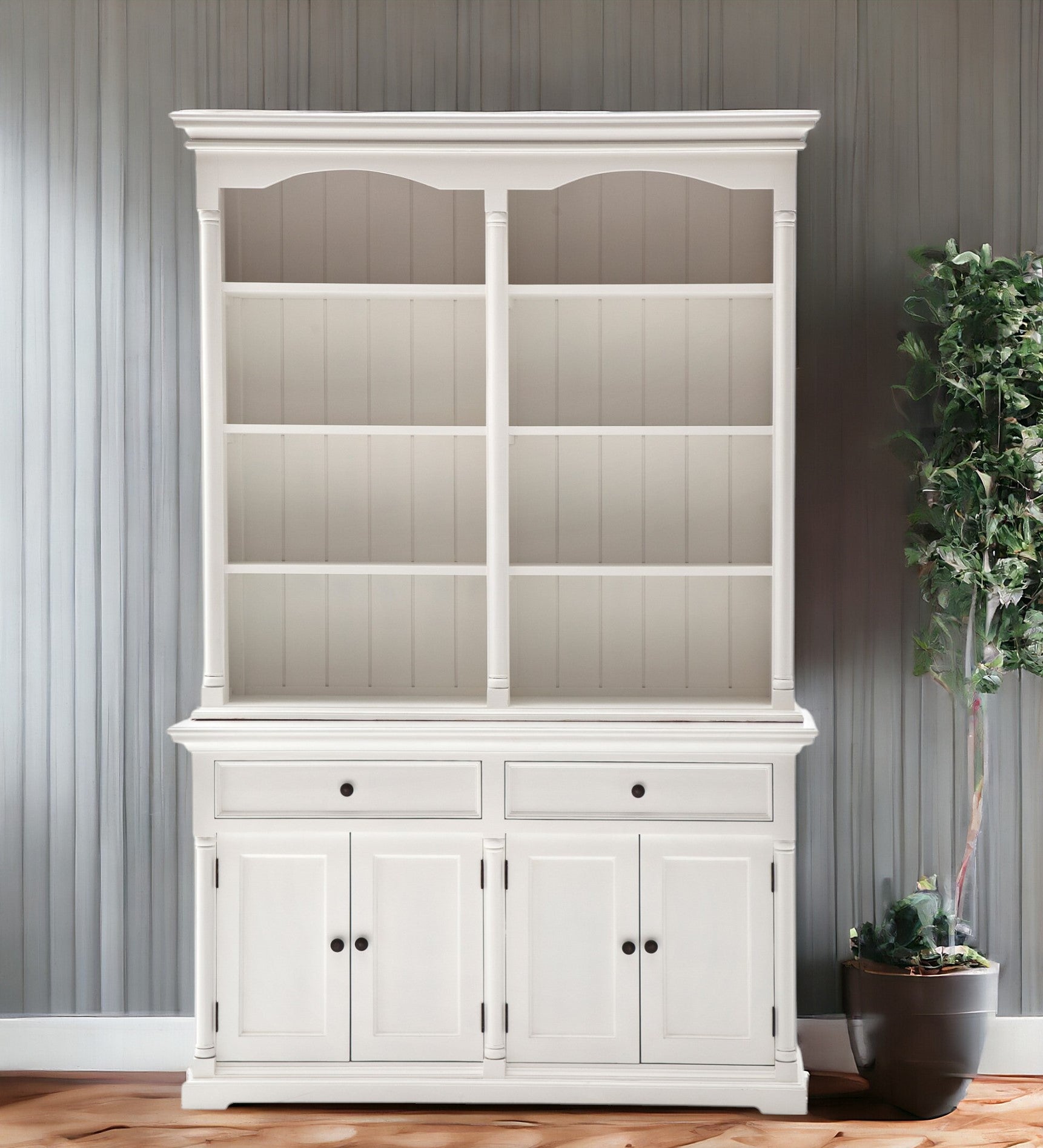 Classic White Hutch Cabinet