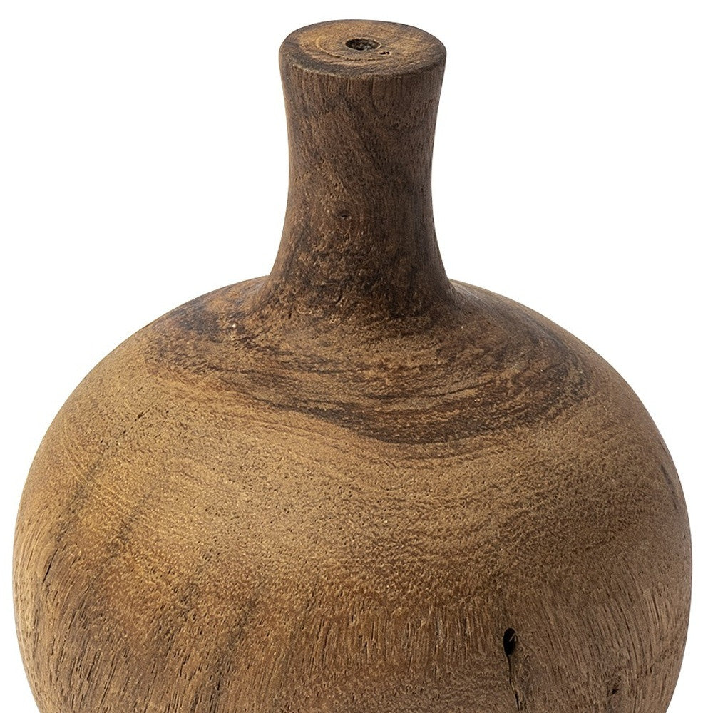 7" Rustic Natural Vase Shaped Sculpture