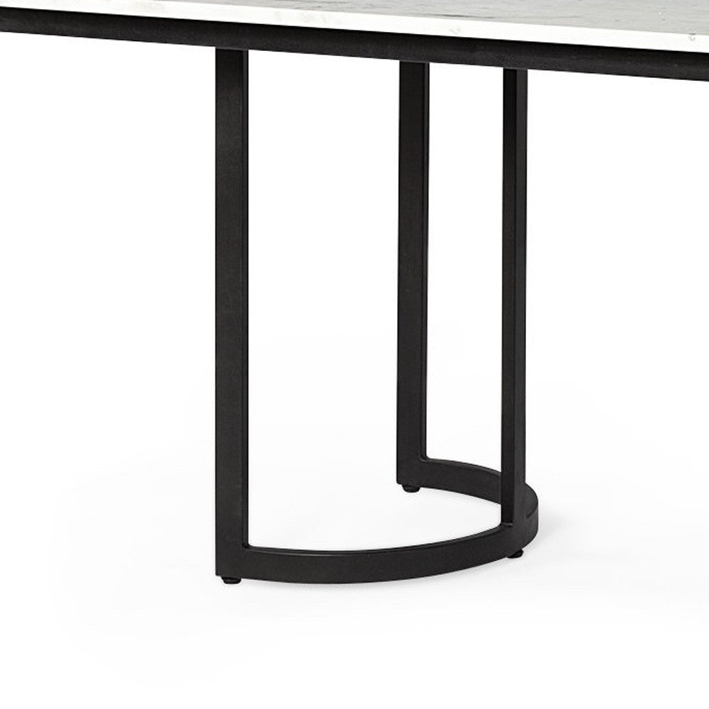 71" White And Black Dining Table