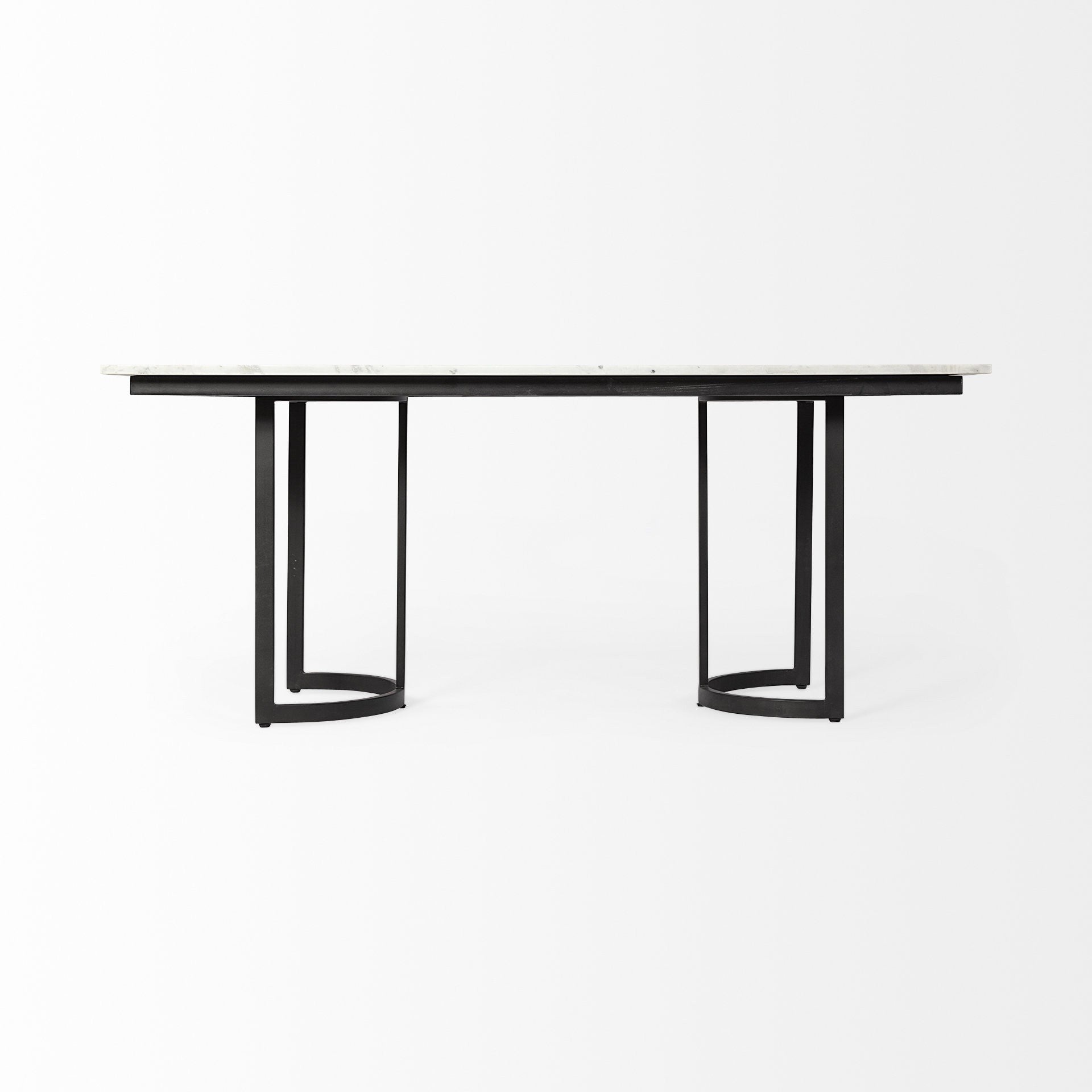 71" White And Black Dining Table