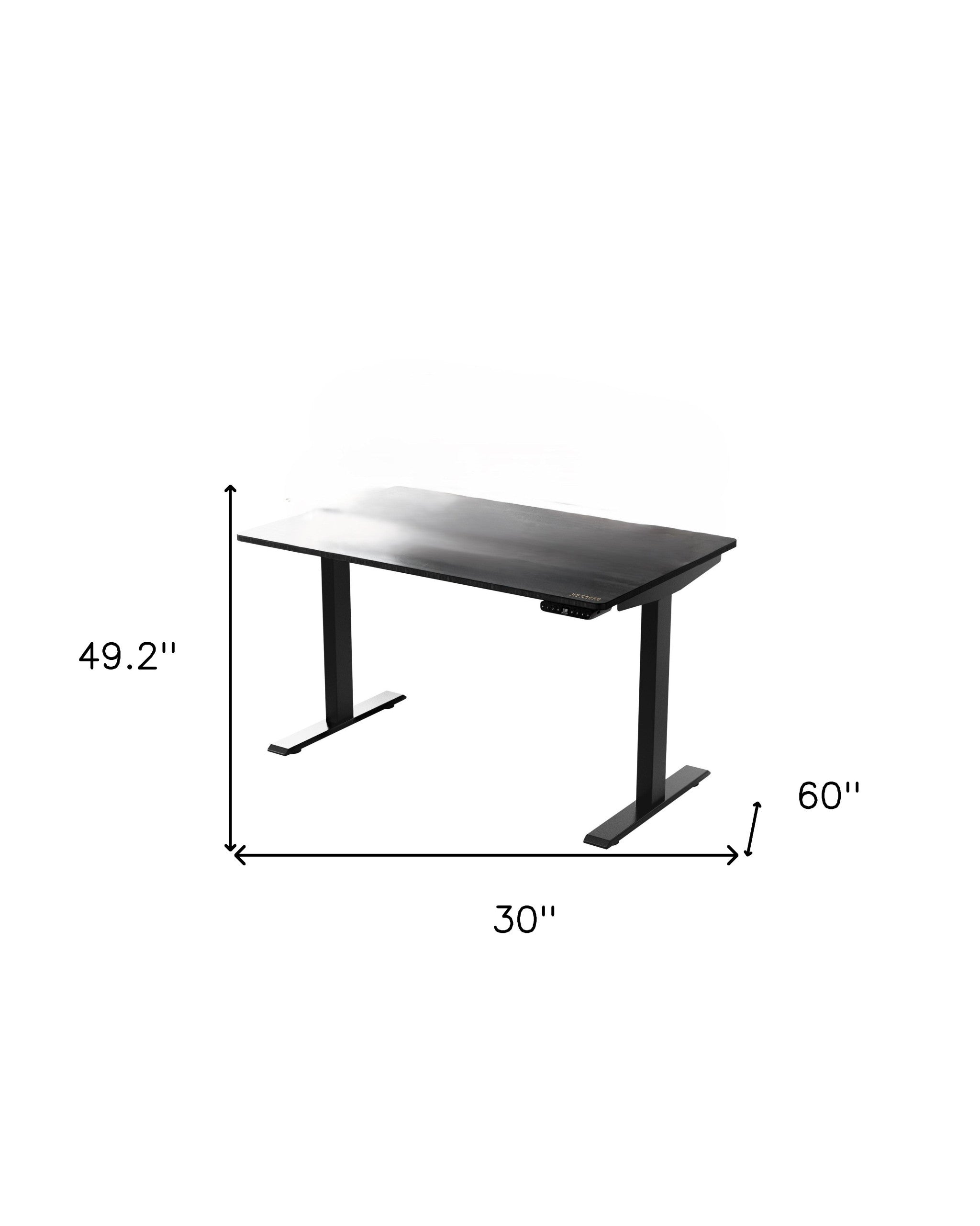 30" Adjustable Black Stainless Steel Standing Desk