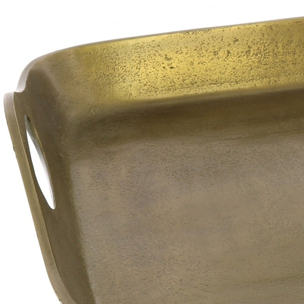 Jumbo Gold Cast Iron Serving Tray