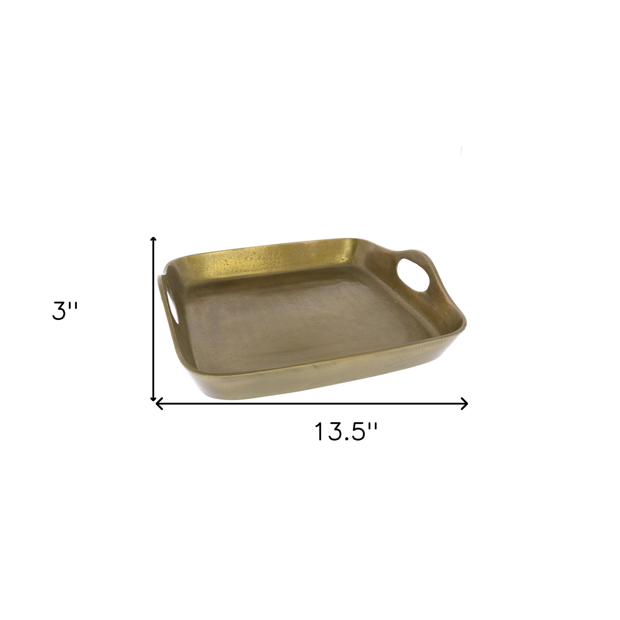 Jumbo Gold Cast Iron Serving Tray