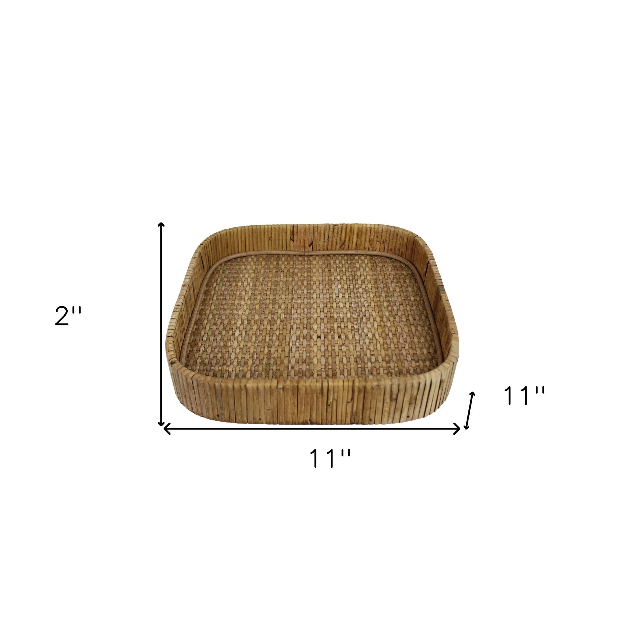 Braided Bamboo Square Tray