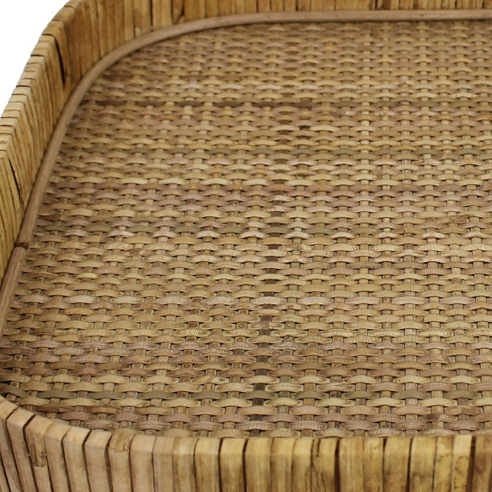 Jumbo Braided Bamboo Square Tray