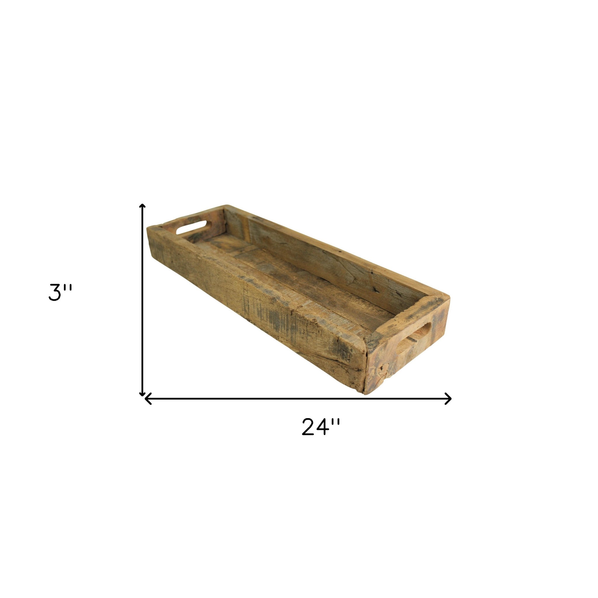 Jumbo Rectangular Wooden Block Serving Tray