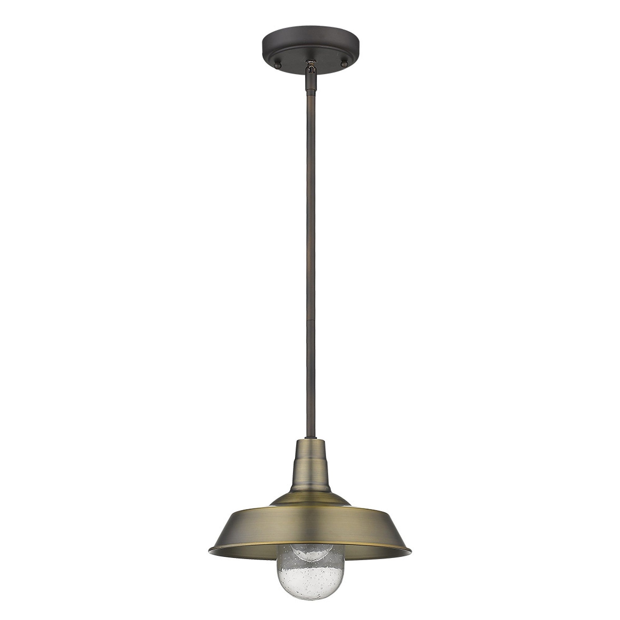 Brushed Gold Shallow Plate Adjustable Pendant Light