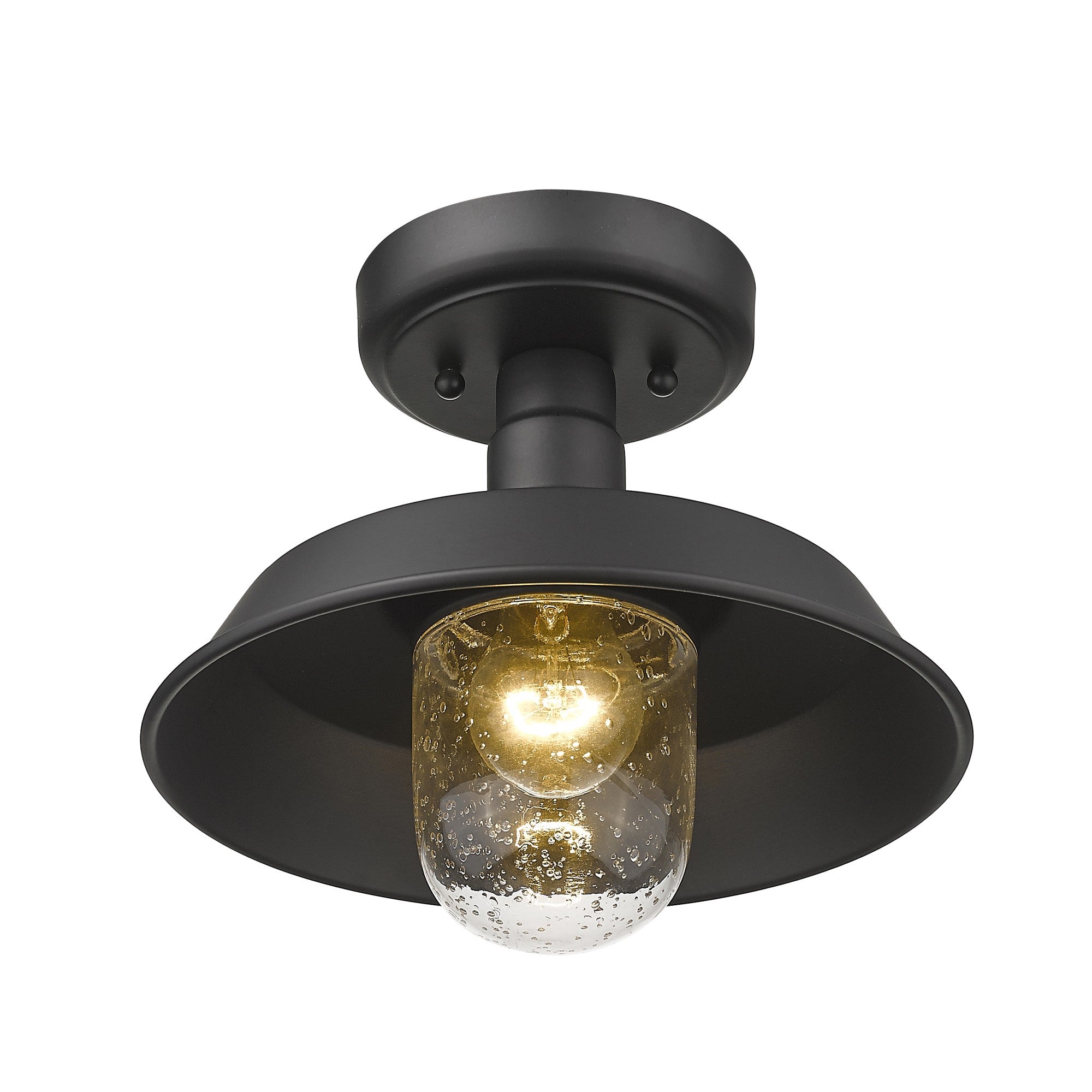 Matte Black Shallow Plate Adjustable Pendant Light