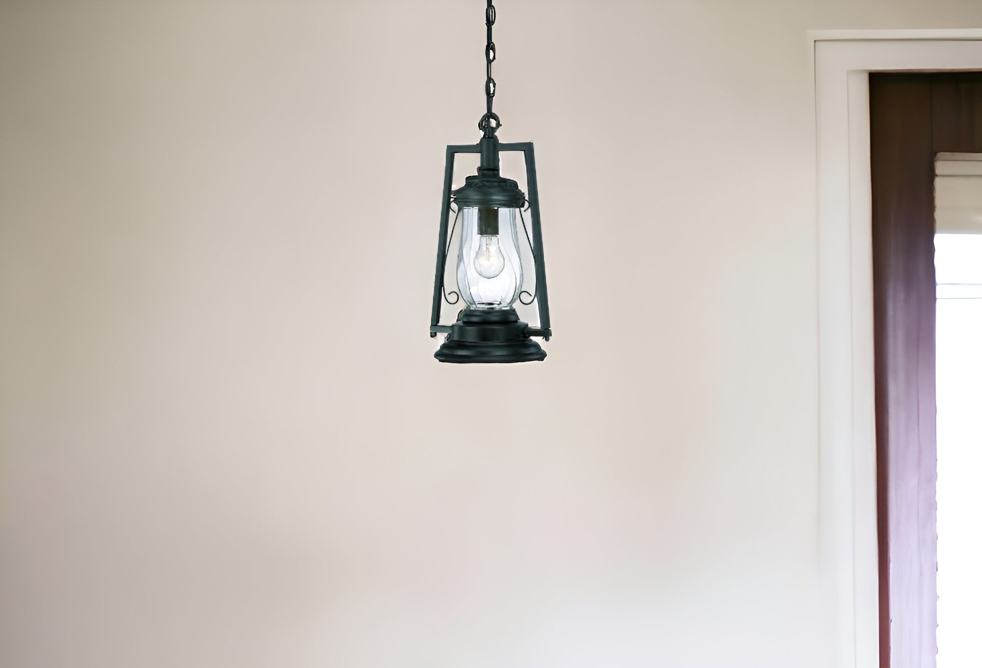 Matte Black Oil Lamp Hanging Light