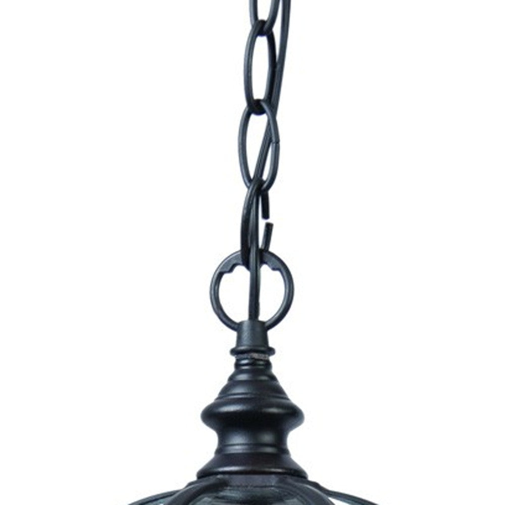 Matte Black Cage Hanging Light