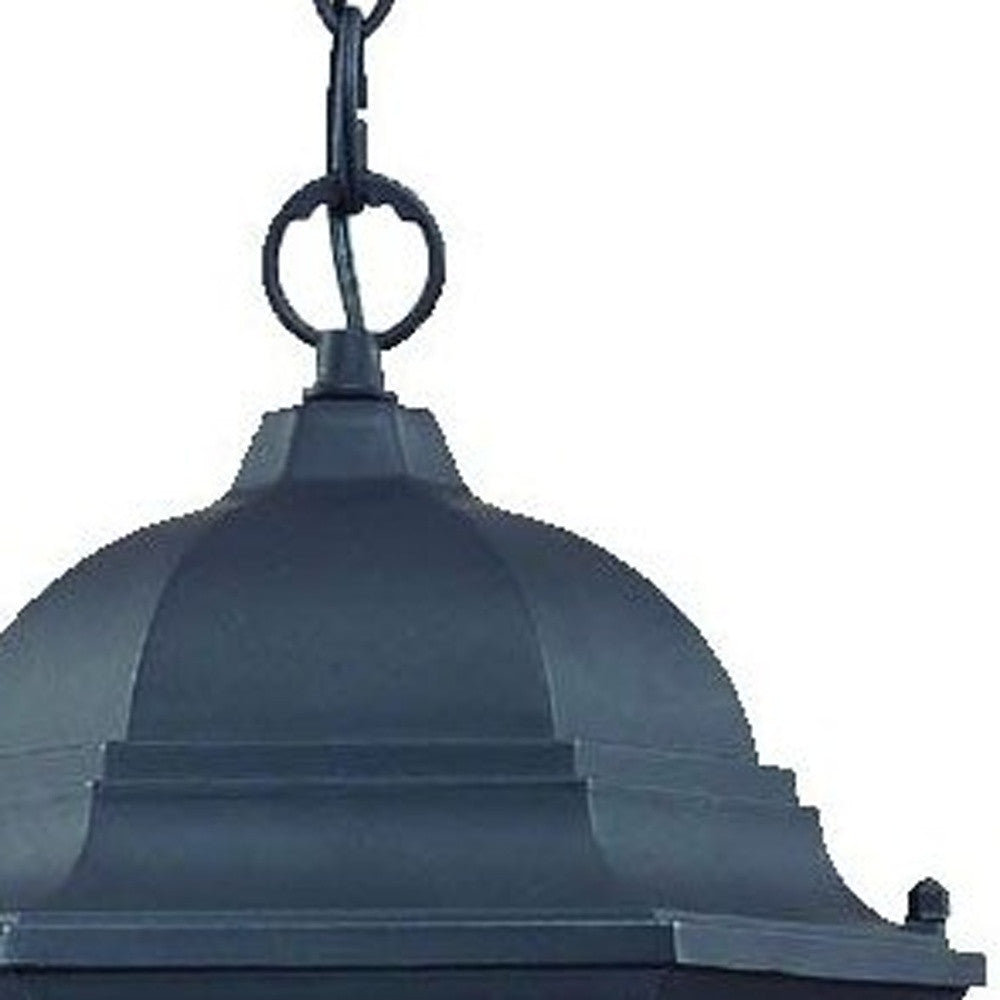 Two Light Matte Black Carousel Lantern Hanging Light