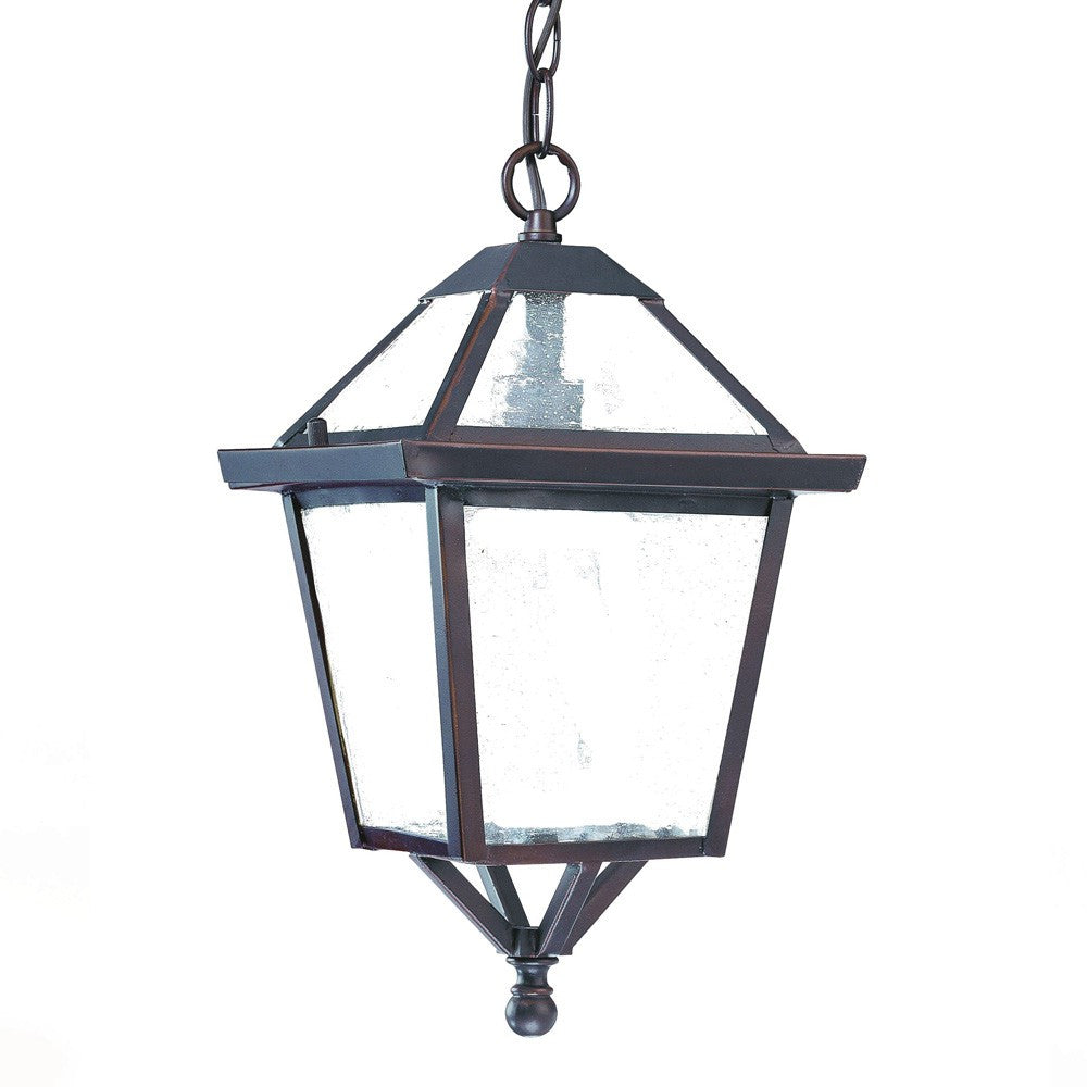 Antique Bronze Glass Hanging Lantern Light