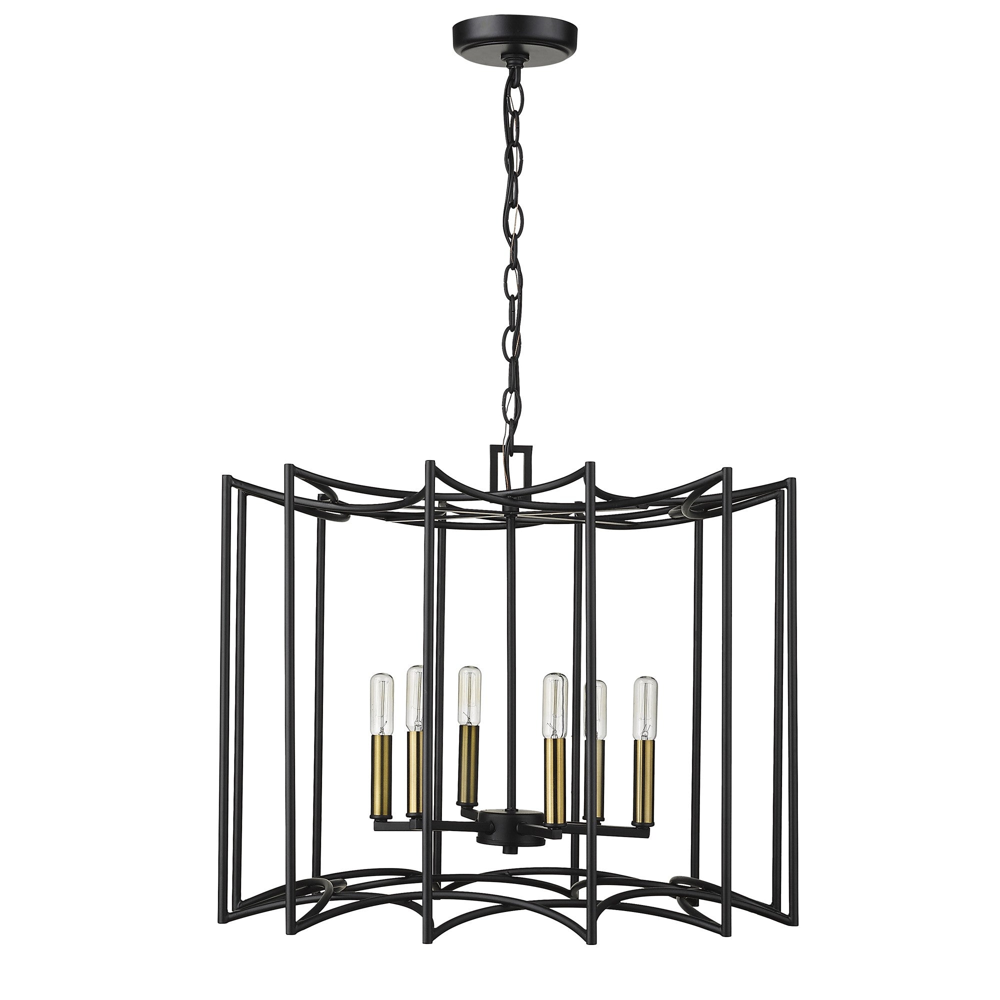 Rhian 8-Light Matte Black Pendant