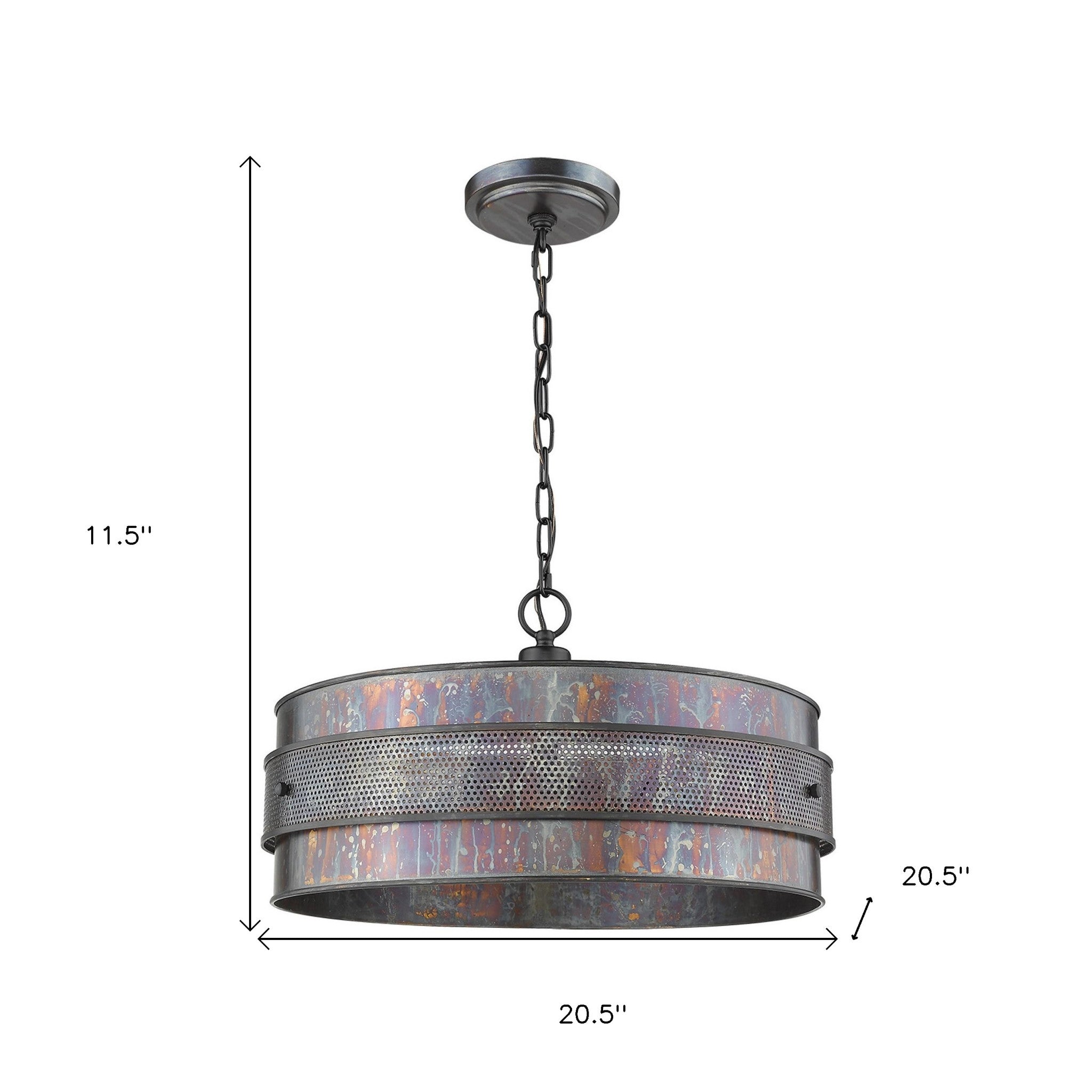 Ryker 3-Light Bronze Patina Pendant