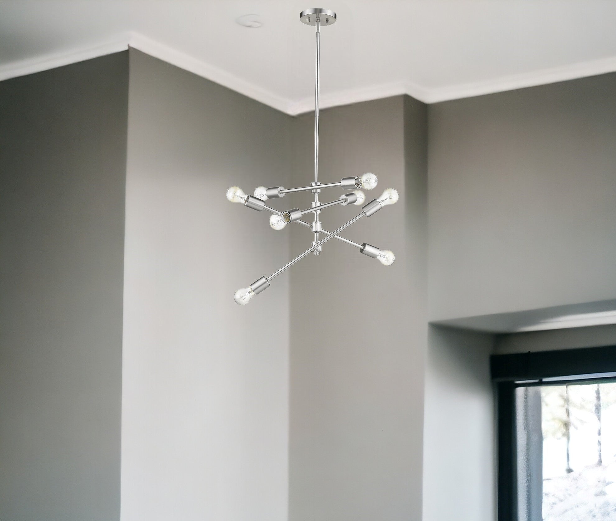 Calix 8-Light Satin Nickel Pendant