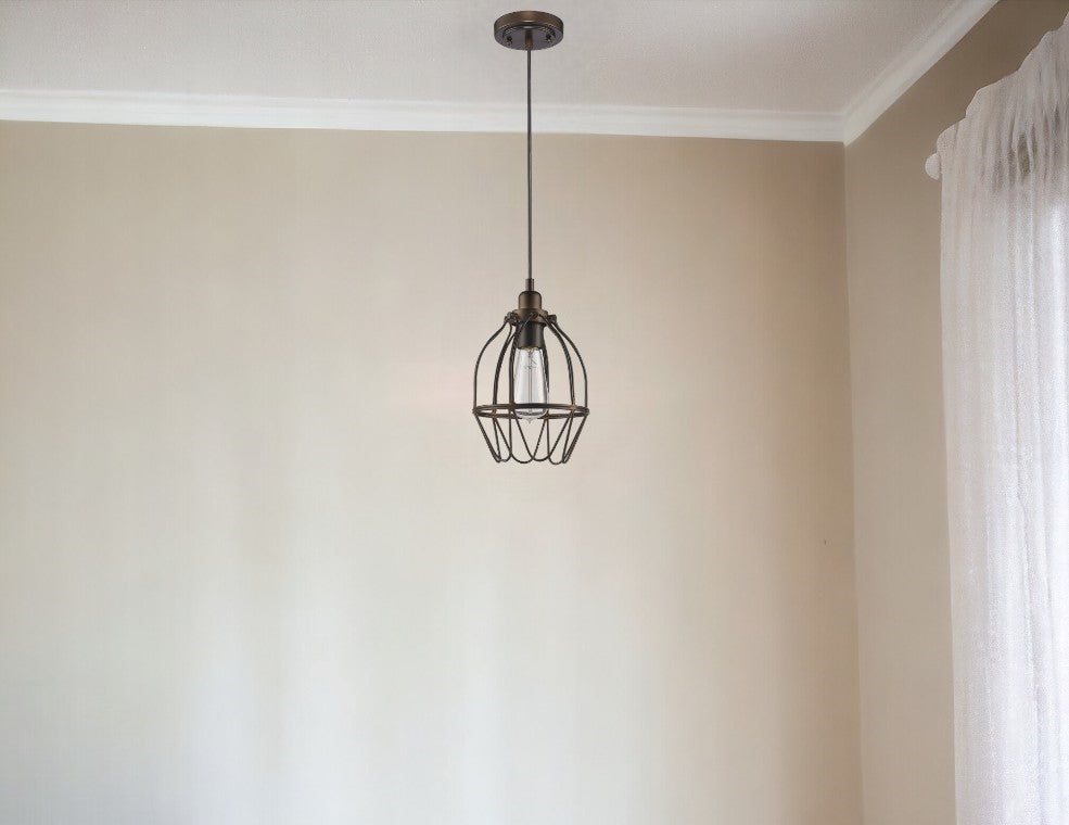 Antique Bronze Wire Pendant Hanging Light