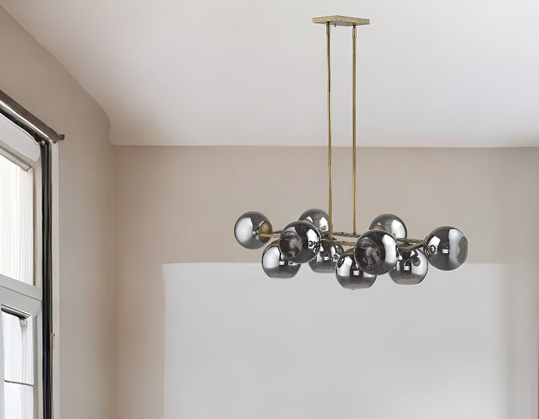 Lunette 10-Light Aged Brass Island Pendant