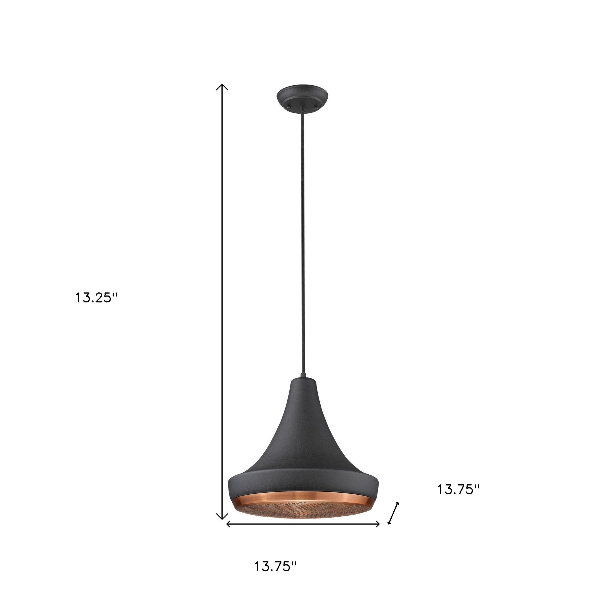 Tholos 1-Light Matte Black Pendant