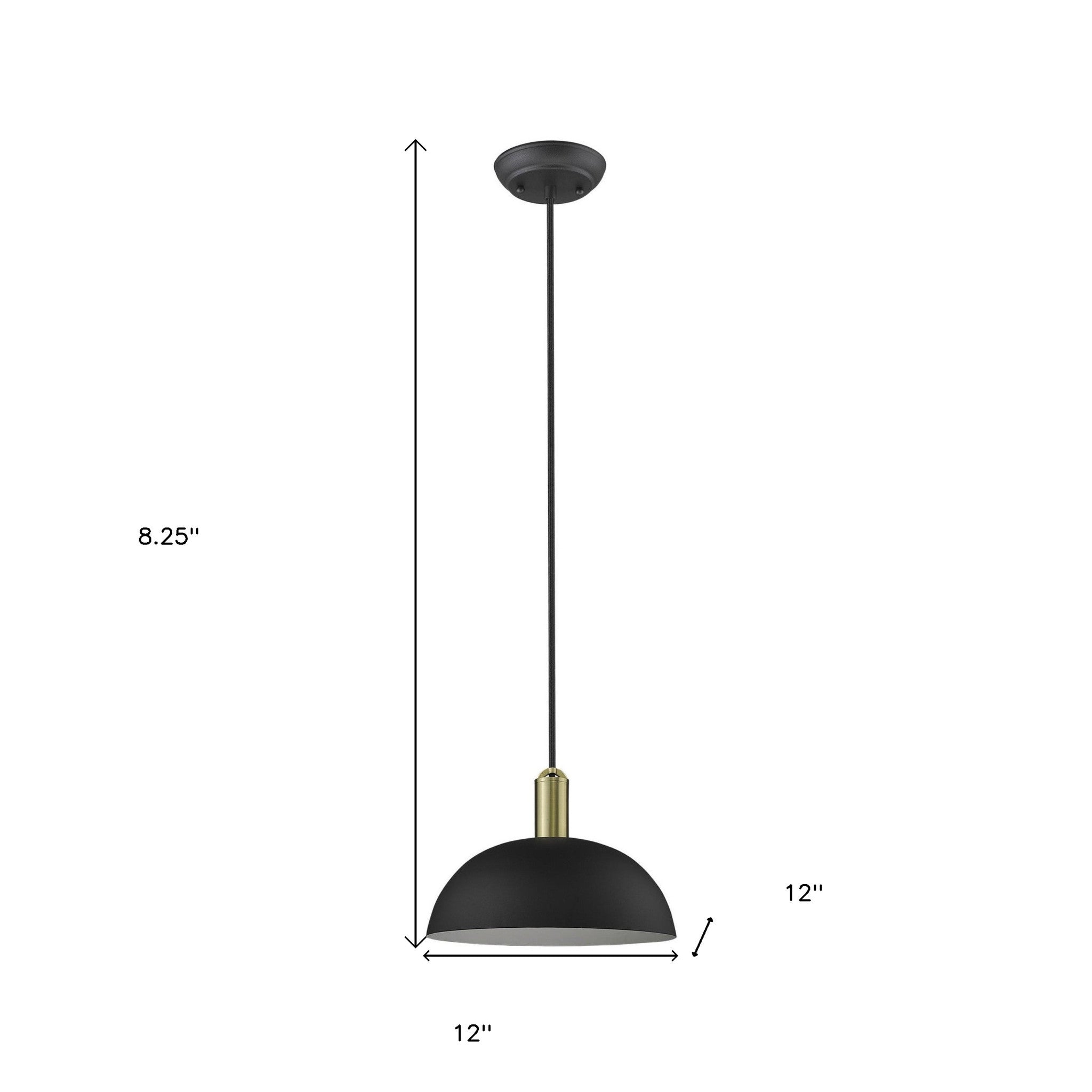 Ingo 1-Light Matte Black Pendant