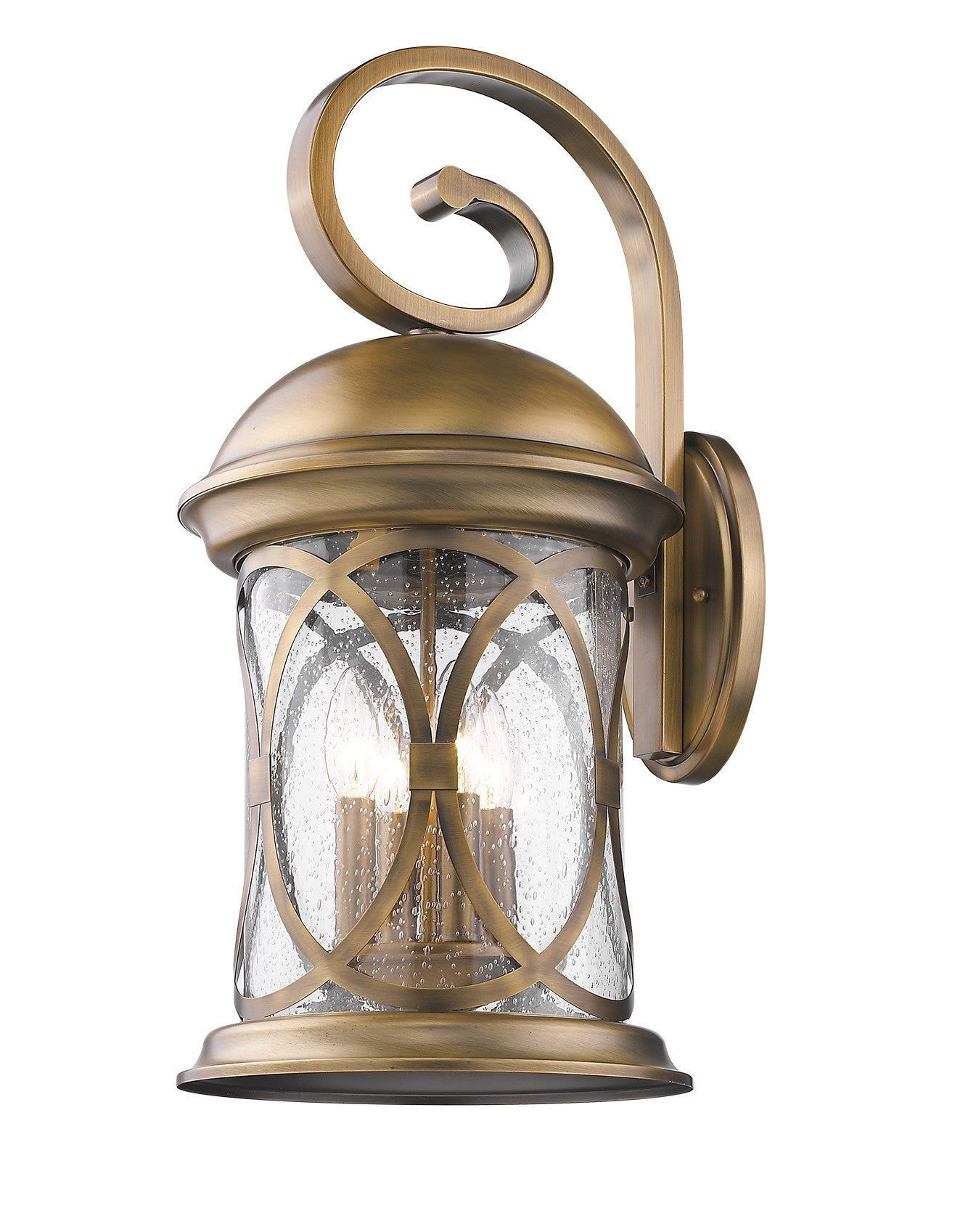 Lincoln 4-Light Wall Sconce - Antique Brass Finish | Elegant, Versatile Outdoor Lighting Fixture