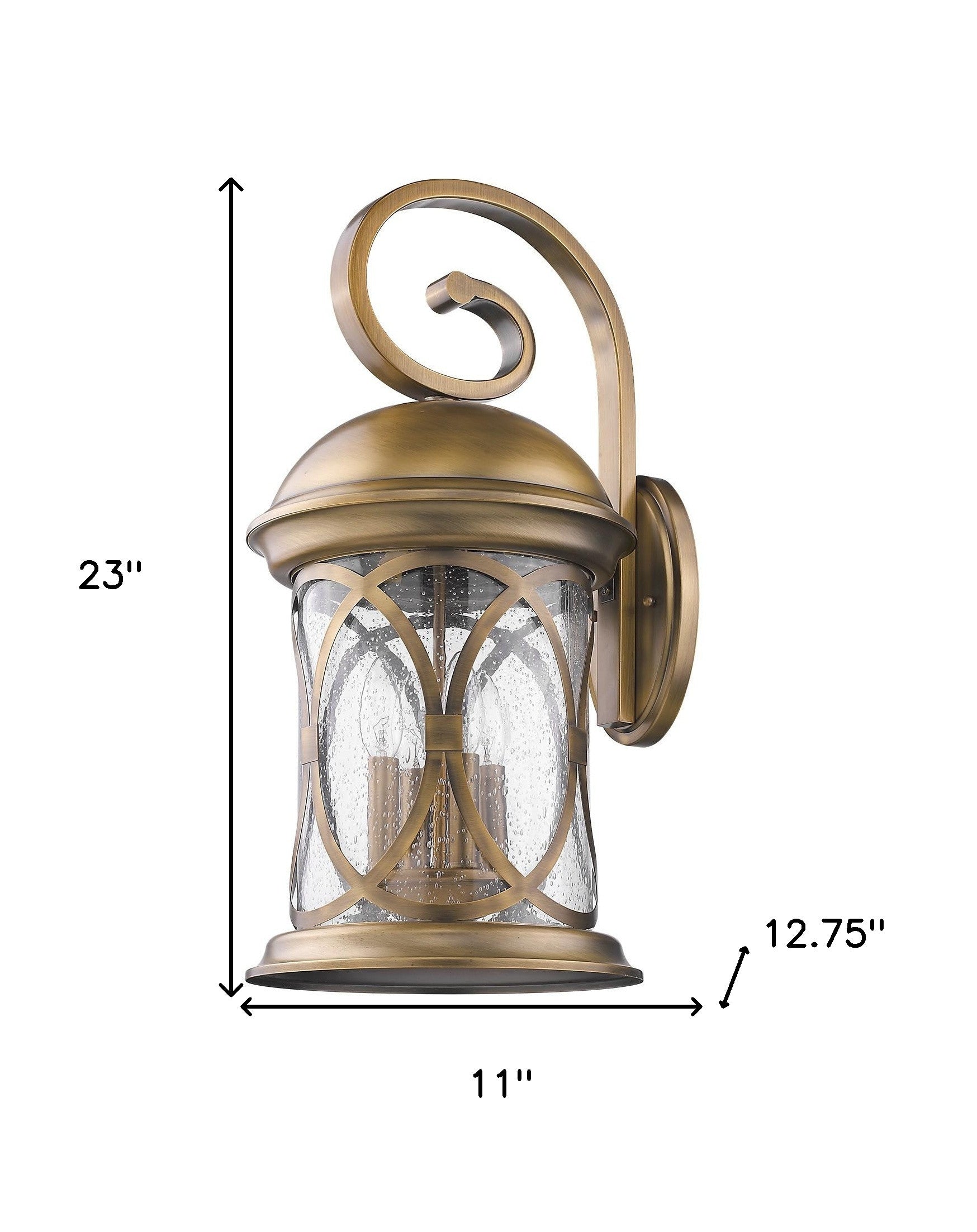 Lincoln 4-Light Wall Sconce - Antique Brass Finish | Elegant, Versatile Outdoor Lighting Fixture