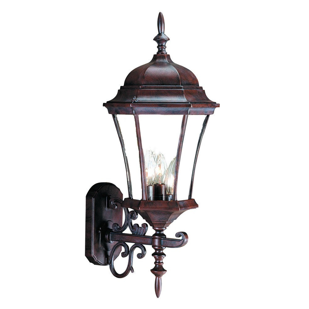 Dark Brown Ornamental Carousel Lantern Wall Light