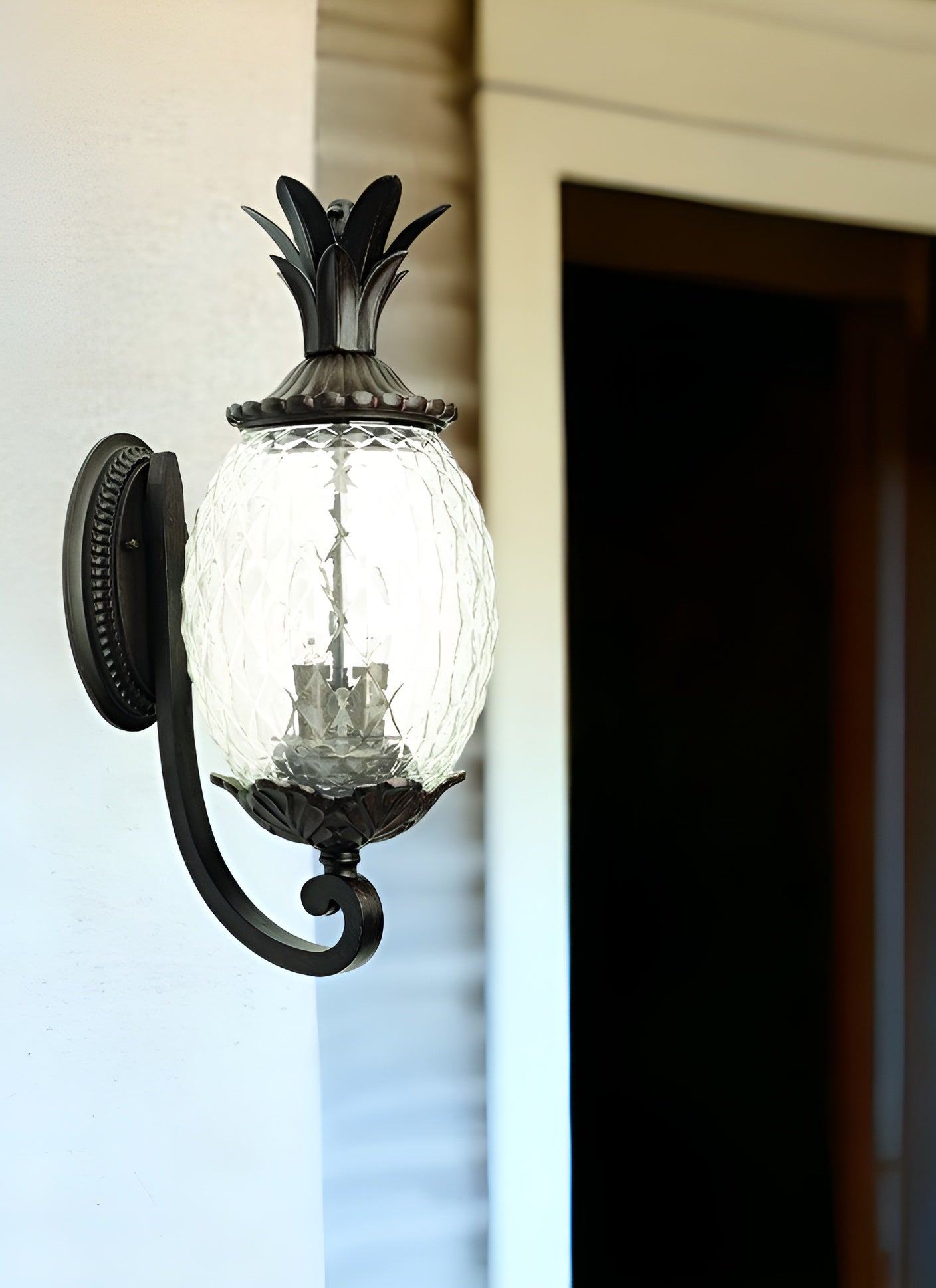 Antique Bronze Pineapple Wall Light