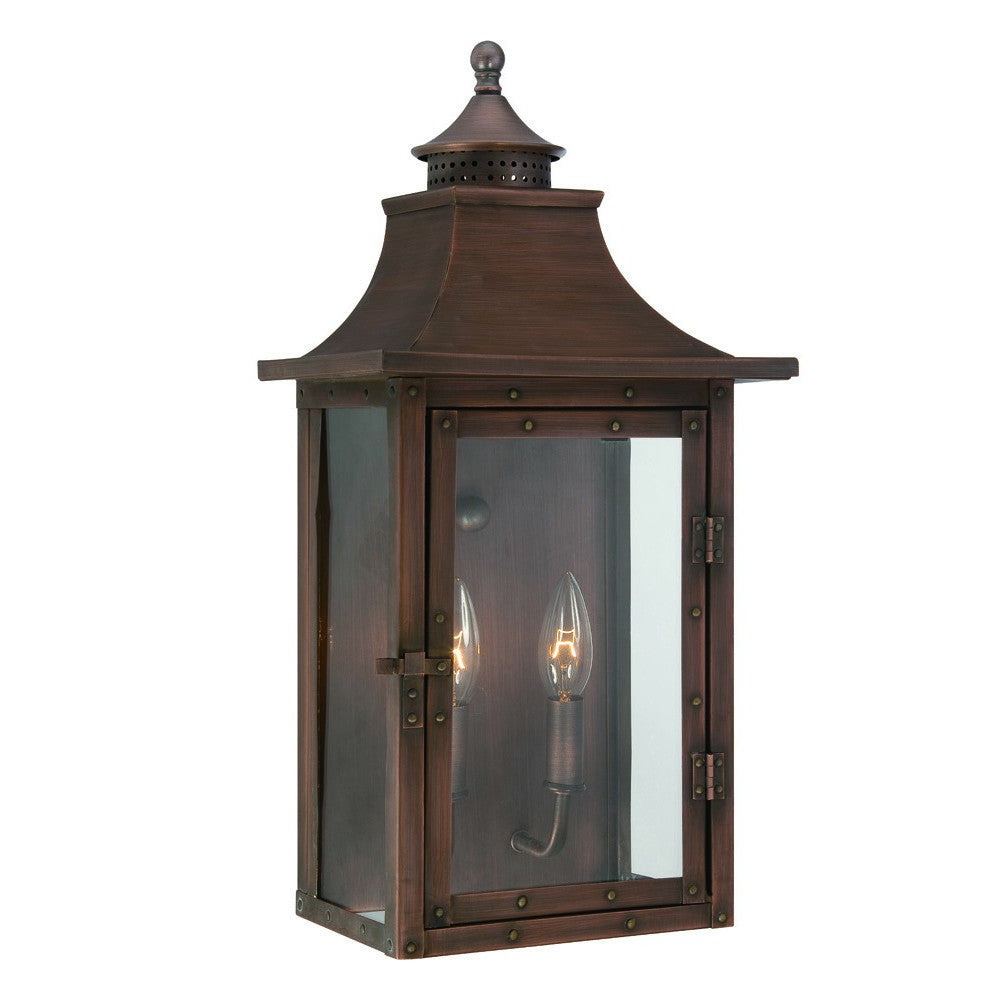 St. Charles 2-Light Acopper Patina Wall Light