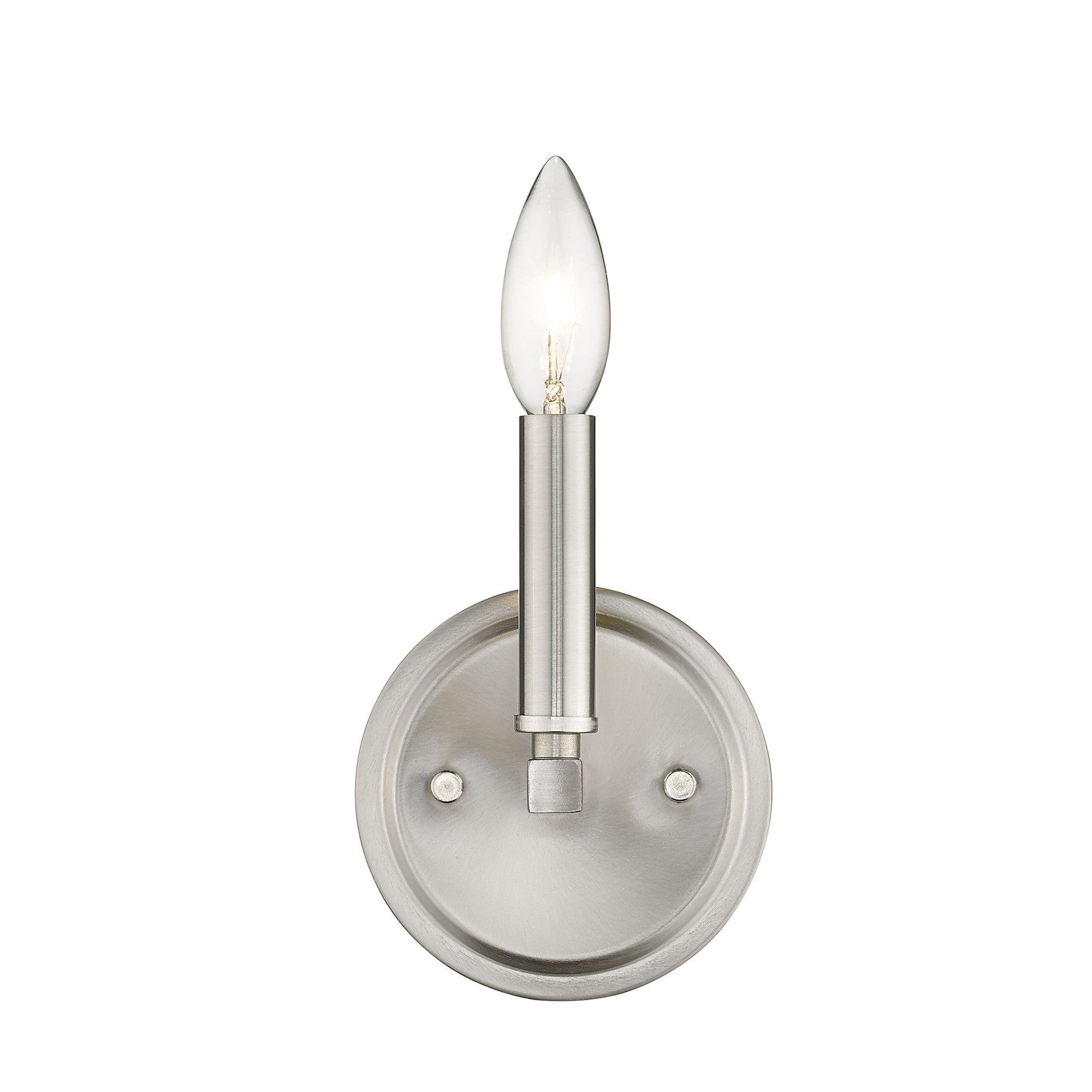 One Light Silver Wall Sconce