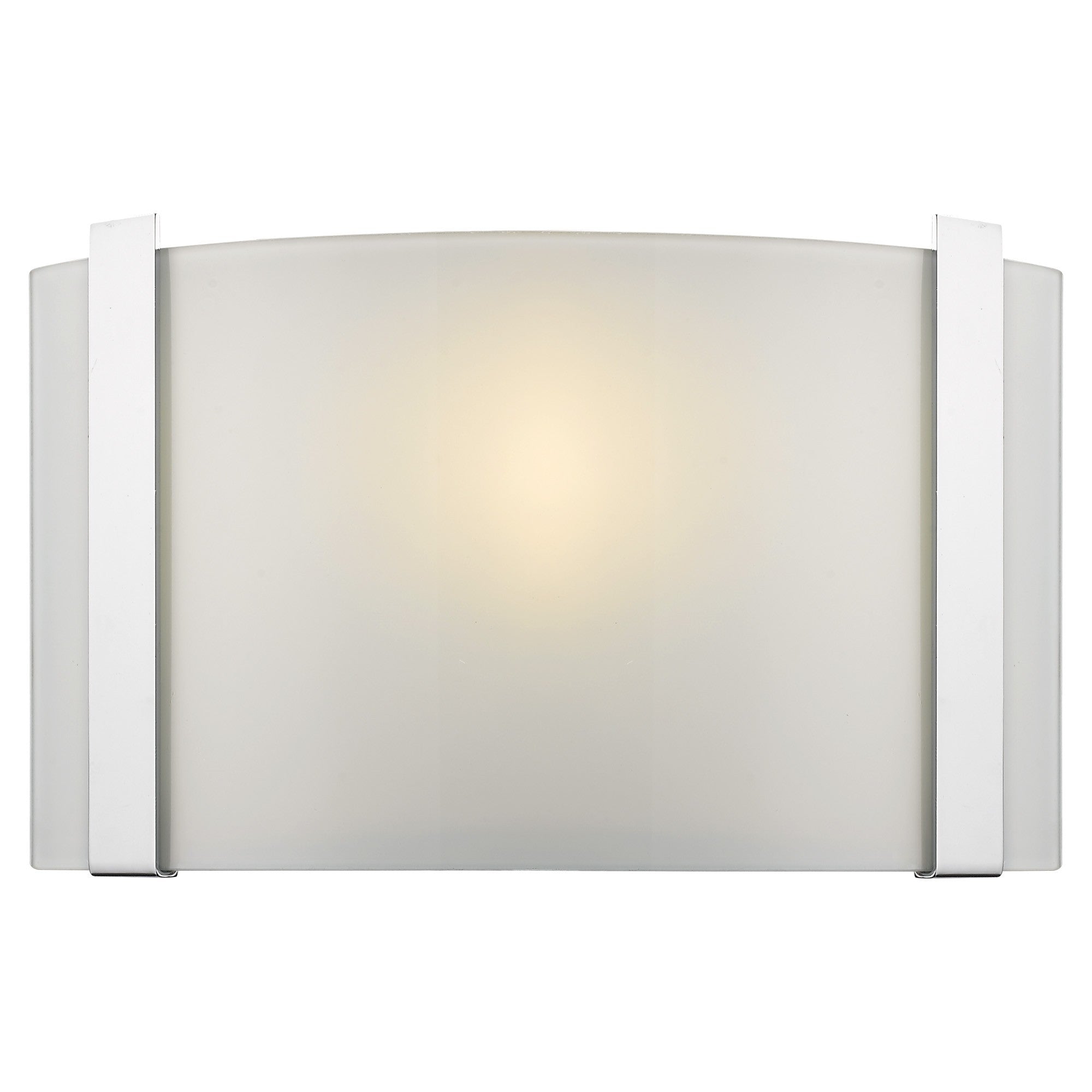 Polished Chrome Wall Sconce with Frosted Glass Shade