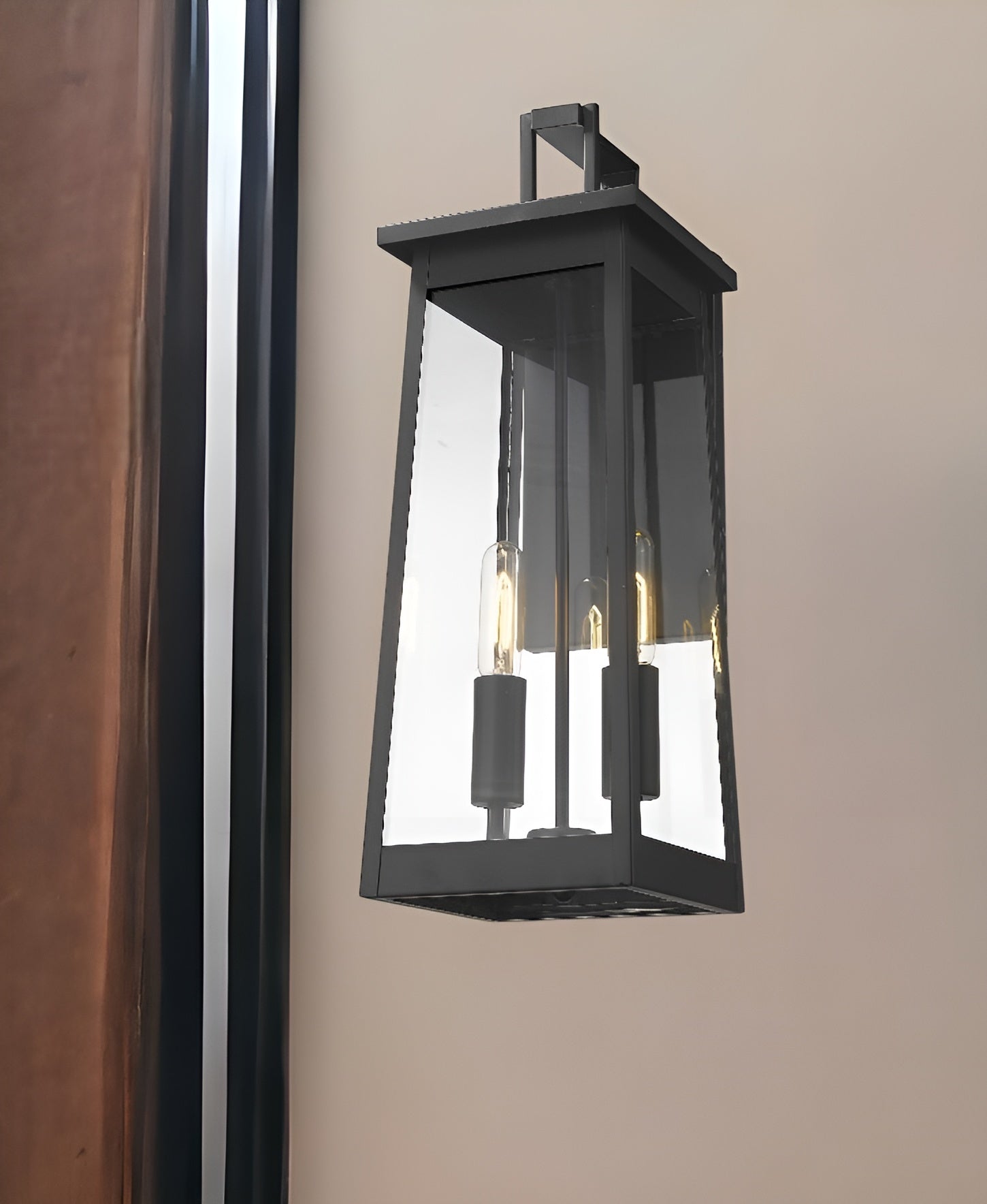 Alden 2-Light Matte Black Wall Light