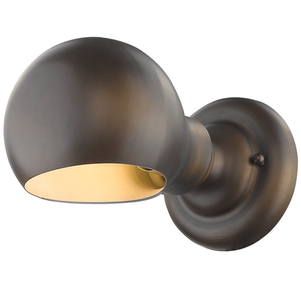 Antique Bronze Rounded Wall Sconce