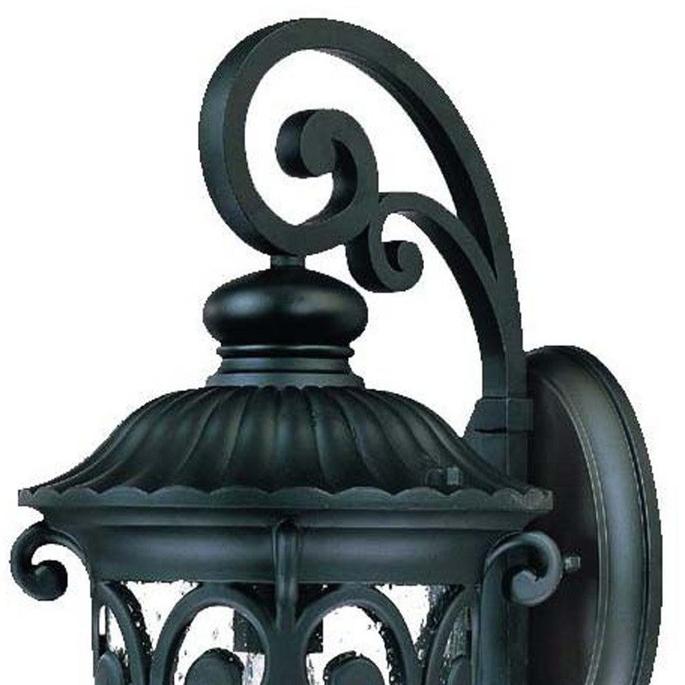 Naples 1-Light Matte Black Wall Light