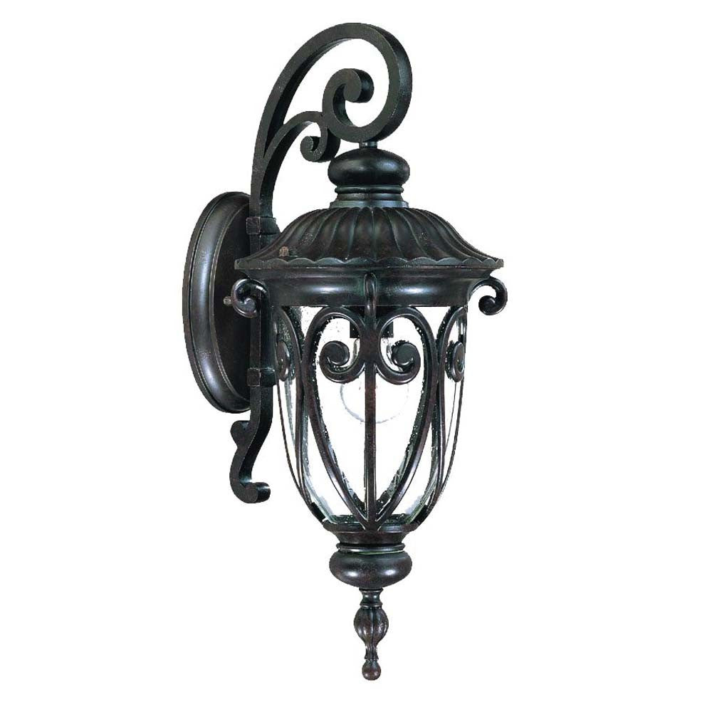 Naples 1-Light Marbelized Mahogany Wall Light