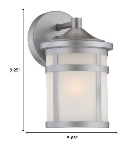 Brushed Silver Hanging Lantern Shape Wall Light