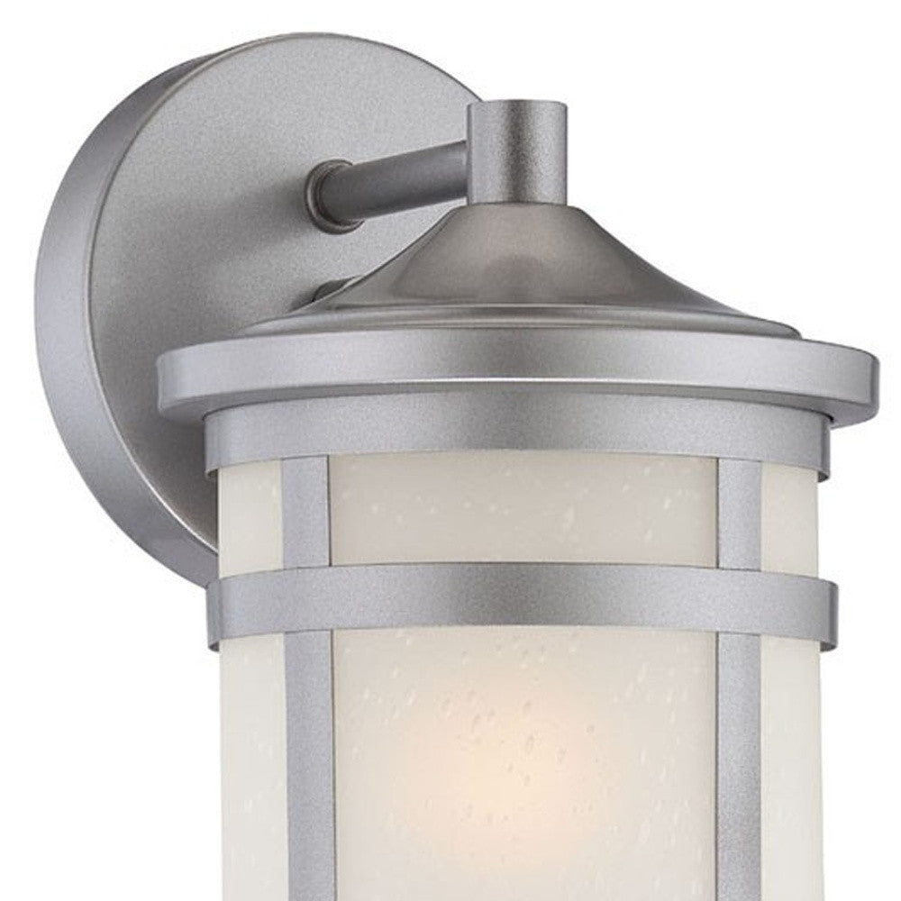 Brushed Silver Hanging Lantern Shape Wall Light