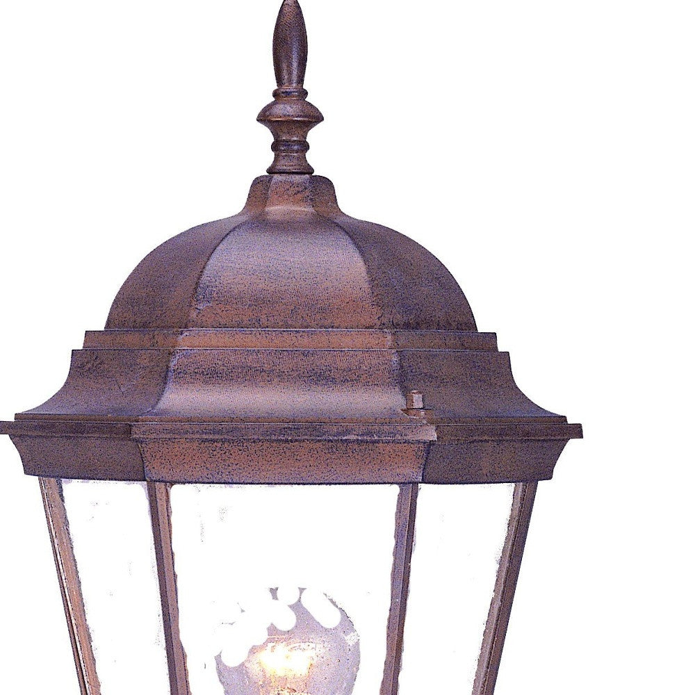 Dark Brown Swing Arm Lantern Wall Light