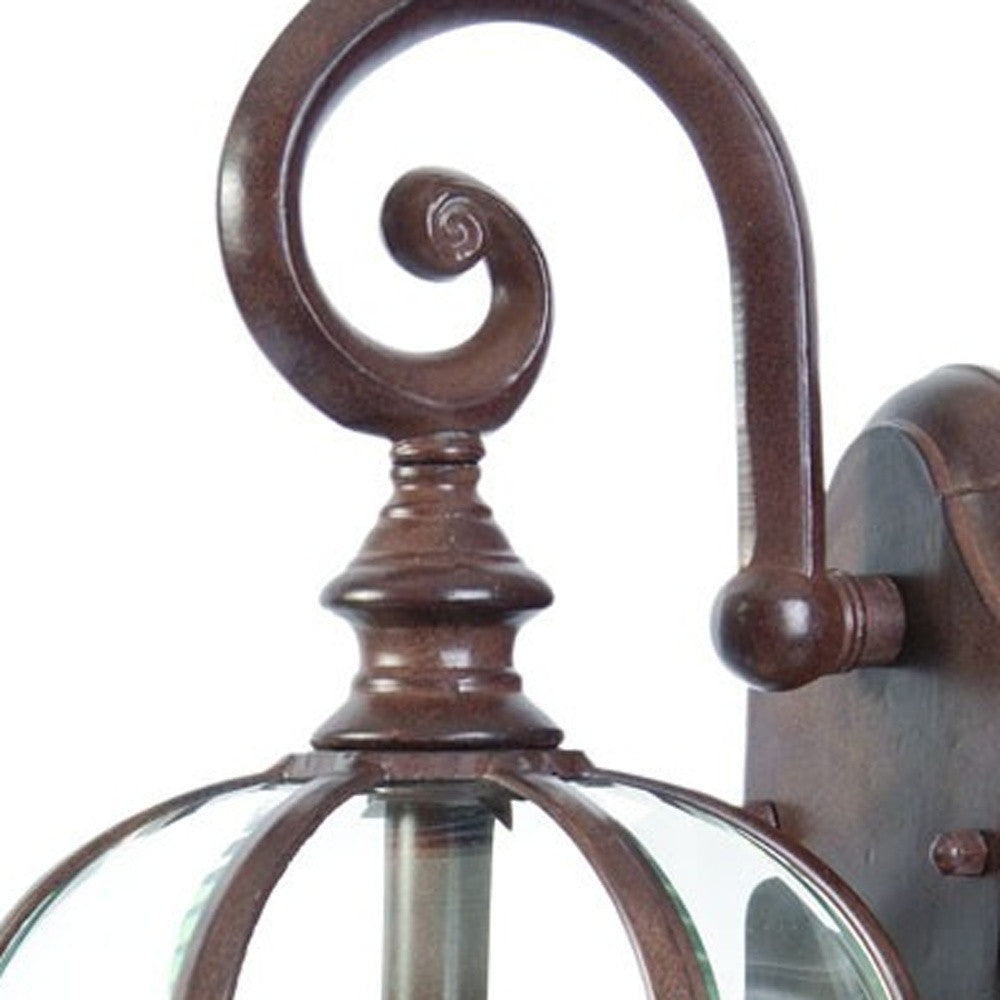 Dark Brown Eastern Lantern Wall Light