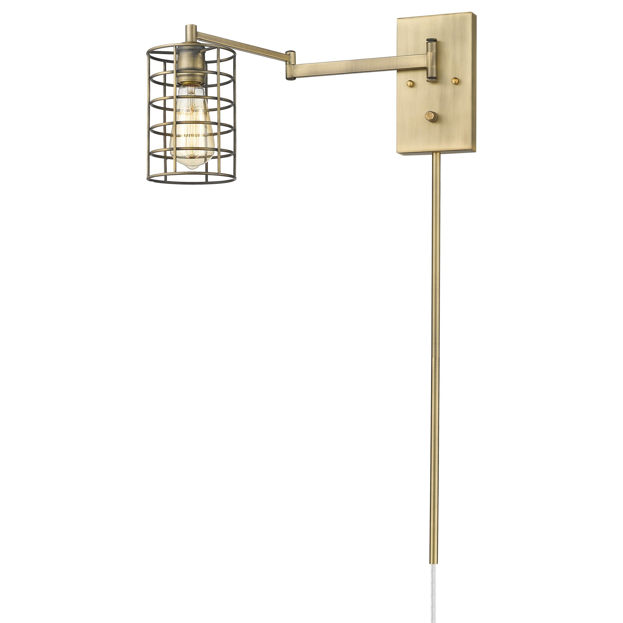 Industrial Gold Metal Wall Sconce