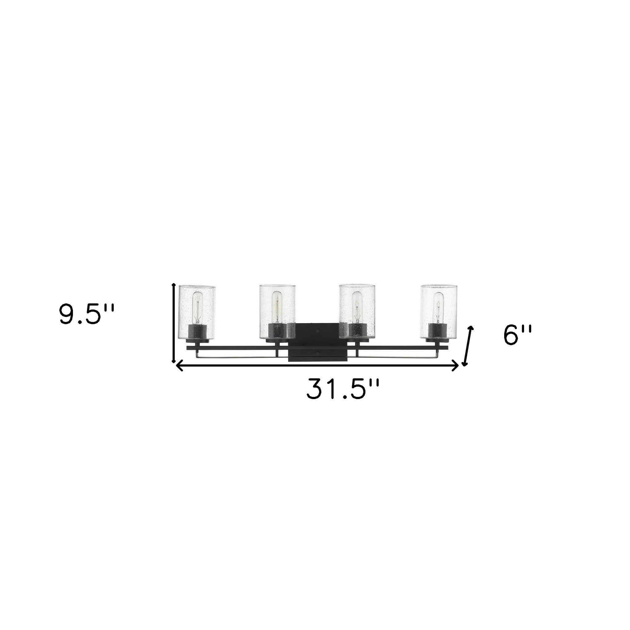 Orella 4-Light Matte Black Sconce