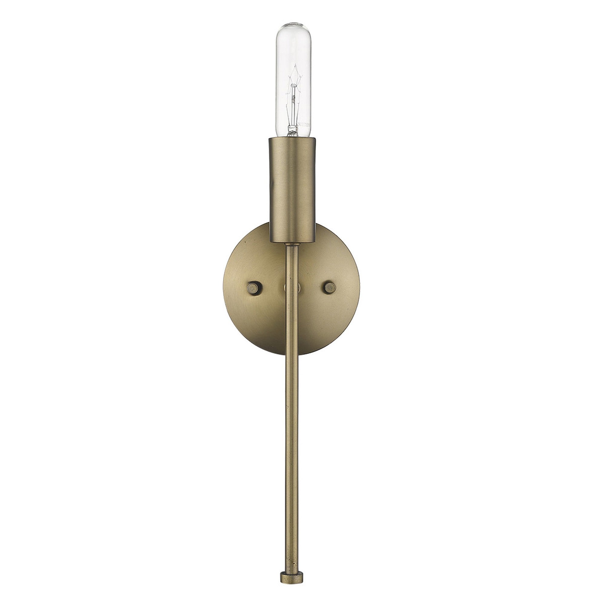 Dull Gold Narrow Bulb Wall Light