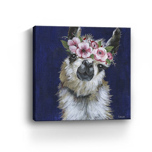 Watercolor Flower Llama Unframed Print Wall Art