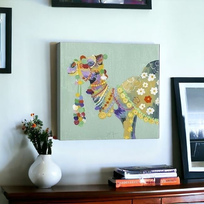 Moroccan Party Camel Unframed Print Wall Art