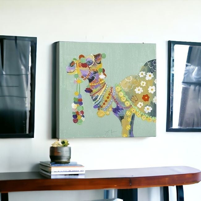 Moroccan Party Camel Unframed Print Wall Art