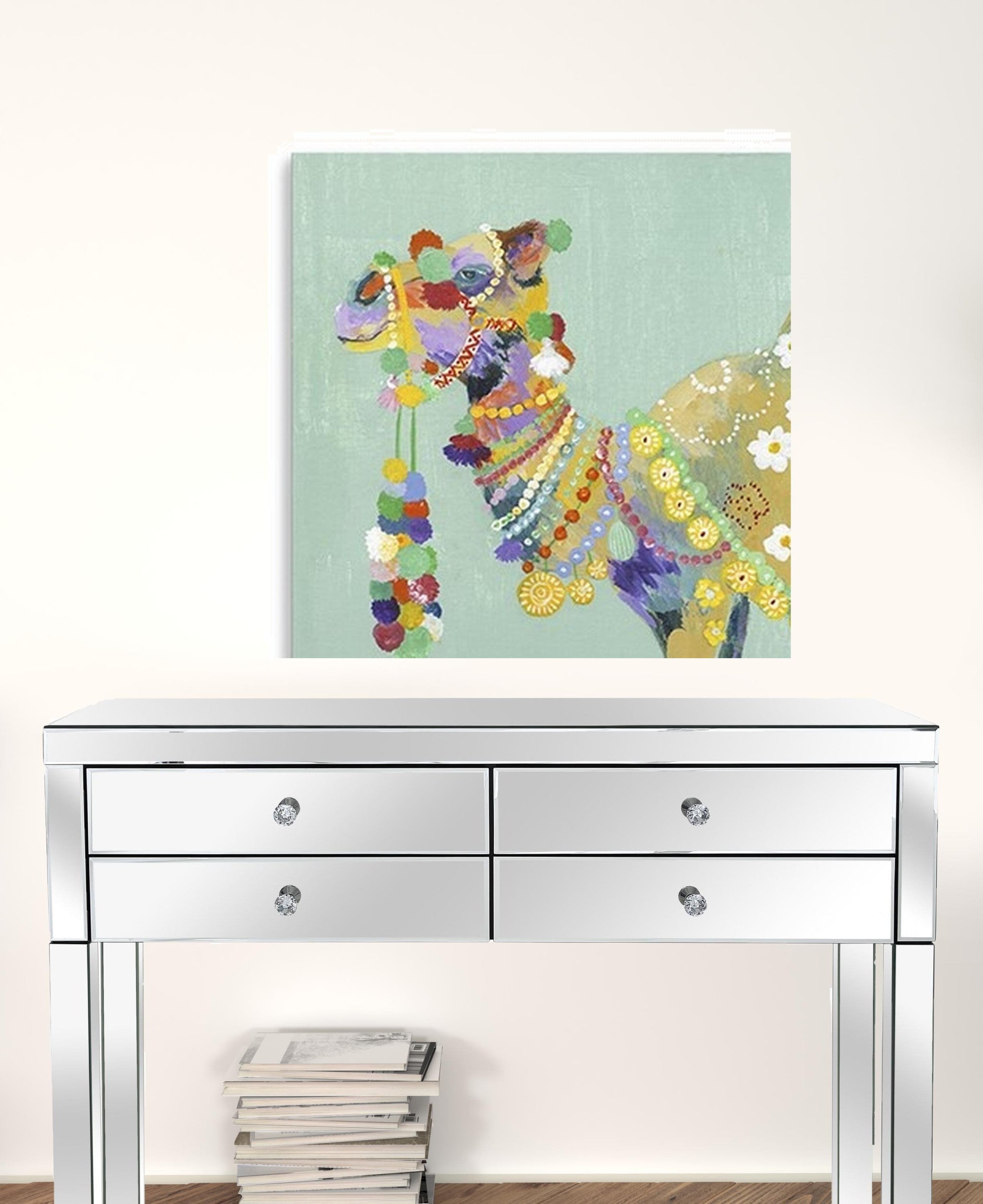 Moroccan Party Camel Unframed Print Wall Art