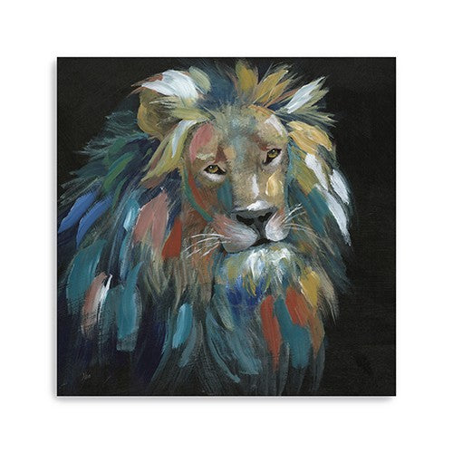 Painted Lion Portrait Unframed Print Wall Art