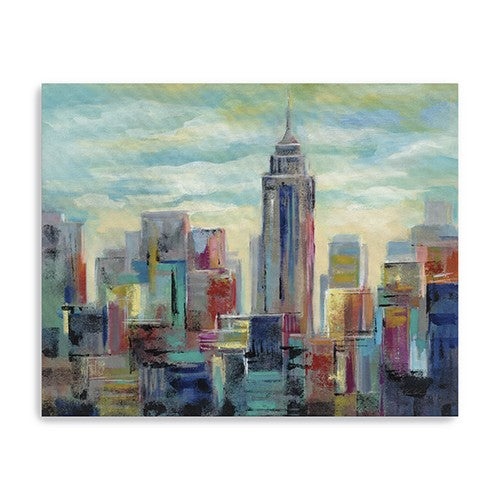 20" x 16" Vibrant NYC Skyline Canvas Wall Art