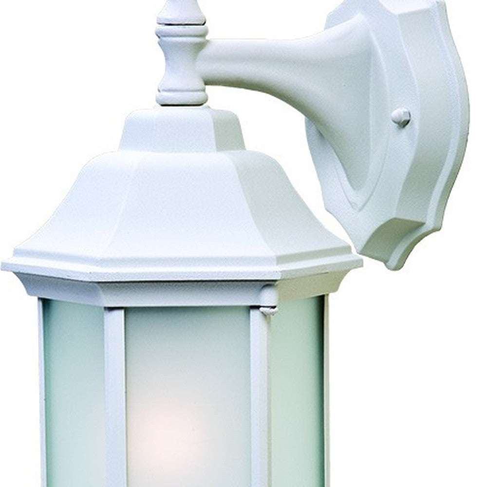 XL White Frosted Glass Swing Arm Wall Light